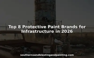 Top 8 Protective Paint Brands for Infrastructure in 2026, over a rusted water tower