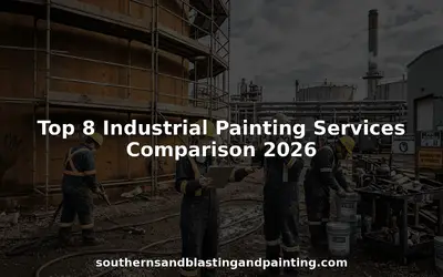 Top 8 Industrial Painting Services Comparison 2026, over a crew on scaffolding