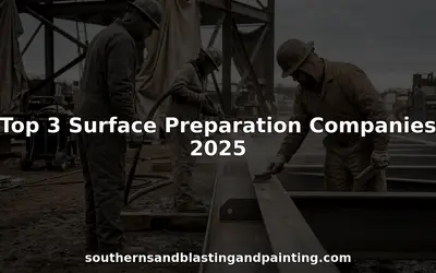 Top 3 Surface Preparation Companies 2025, over workers blasting steel