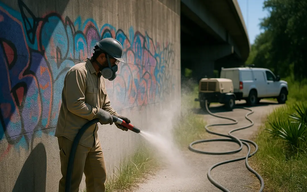 How Does Commercial Graffiti Removal from Concrete Work?
