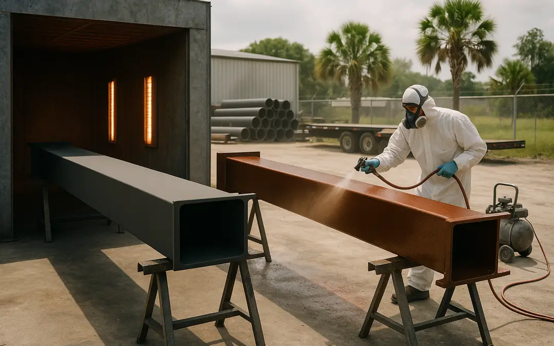 Powder Coating vs. Liquid Industrial Coating for Heavy Steel