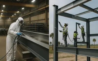 Shop Painting vs. Field Painting Structural Steel: Which Is Right for Your Project?