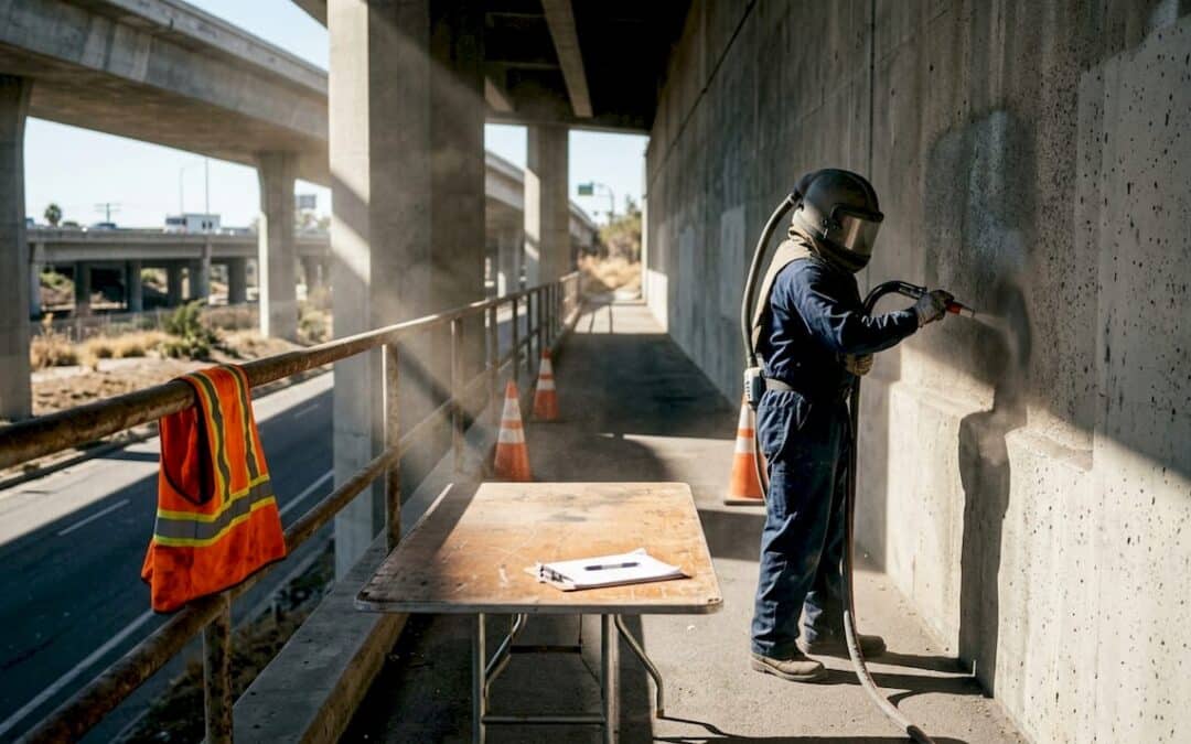 Concrete sandblasting in Baldwin Park: Boosting durability